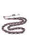 Gray Vermeil Powder Amber Prayer Beads 12X8 mm - 2