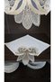 6 Piece Gardenia French Guipure Detailed Living Room Display Cabinet, Silver Napkin Holder - 4