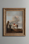 A White Horse - Vintage Patterned Painting - Thick Model