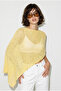 Women's Yellow Openwork Knitwear Asymmetrical Cut Pareo Tp261002 60286366 - 2