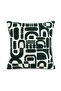 Verde Patterned Throw Pillow Cover - Textured Fabric Single Decorative Throw Pillow Cover