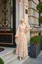 Women's Floral Patterned Buttoned and Waist-Tied Dress Yellow - 4