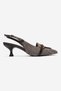 Osca Brown Straw Buckle Pointed Toe Women's Heeled Shoes - 4