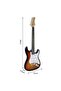 39-Inch Electric Guitar Brown + 5 Accessories, include Guitar bag + Tuner + Strap + Strings + Pick For Adults,Kids Gift - 5
