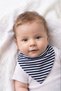 Baby Boy 2-Piece Cotton Triangle Scarf Bib Sailor and Striped Snap Fastener Double Layer (584403) - 4