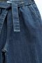 Belted Wide Leg Jeans with Elastic Waist - Tint - 2