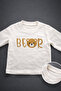 3-Piece Baby Set with Teddy Bear Ears and Waffle Fabric Cardigan (6-24 Months) - 2