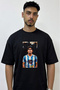 D10S Design Printed Oversize Black T-Shirt