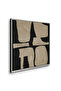 Modern Tan Geometric Wall Art | Framed Canvas Print | Luxury Modern Decor for Living Room, Bedroom, Office & Gift - 3