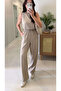 Md Vude Stone Striped Sleeveless Blouse Trousers Set - 4