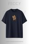 Premium Coffee Drinking Bear Printed Theme Unisex Oversize Women's T-Shirt Men's T-Shirt Cotton Oversize T-Shirt - 3