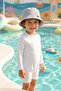 Boy's 4-8 Years Old Bucket Hat 06-R007 Light Gray - 4
