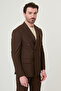 Straight Slim Fit Wide Collar Double Breasted Men's Suit Light Brown - 45476.26Y - 6