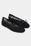 Magni Black Lace Embroidered Bow Detail Women's Ballerinas - 4