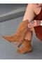 Eva Taba Dana Suede Dallas Heel-Strapped Western Summer Boots