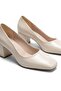 Comfortable Fit, Simple and Stylish Leather Patterned Thick Heeled Neolit Shoes - 3