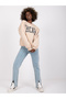 Hanorac Dama Maneca lunga, Imprimat, ex moda, Bej Casual - 2