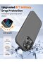 iPhone 16 Pro Max Soft Liquid Silicone Case - Shockproof Full Body Protection with Matte Finish & Microfiber Lining (Dark Grey) - 3