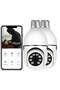 2Pcs Light Bulb Security Camera 2.4GHz & 5G WiFi Outdoor, 1080P E27 Light Socket Security Camera