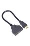 HDMI Male to HDMI Female Splitter Cable – High-Speed Adapter for HDTV, Monitor, Projector, and Gaming Devices, Durable Black HDMI Extension Connector - 2