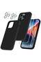 Liquid Silicone Case for iPhone 14 Pro Max 6.7 Inch with Screen & Camera Protector, Black
