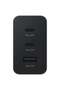 65W Trio Universal Power Adapter | Fast Charging with 2 USB-C 1 USB-A Port for Laptops, Smartphones Tablets – Black - 4
