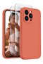 Designed for iPhone 15 Pro Max Case, Silicone Upgraded [Camera Protection] with 2 Screen Protectors