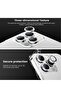 [3+3PCS] Camera Lens Protector for iPhone 14 Pro / 14 Pro Max, 9H Tempered Glass Metal Ring - 2