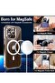 iPhone 16 Pro Max Case – Crystal Clear Magnetic Case with Screen Protector & Camera Cover, Compatible with MagSafe, Shockproof Slim Silicone TPU Bumper & Hard PC Cover - 6