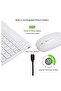 Wireless Keyboard|Mouse, Bluetooth Wireless Rechargeable Keyboard with Charging Cable, Ultra Thin Keyboard for iPad Smartphone Computer, Compatible with Android/iOS/Windows/Mac System-Blue - 5