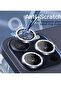 Camera Lens Protector for iPhone 15 Pro/Pro Max, Bling Glitter 9H Tempered Glass, 3-Pack (Blue Titanium) - 4