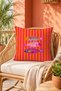 Colorful Fish Stripes Marine Decorative Throw Pillow Cover Summer Balcony Decor 43X43 cm - 2