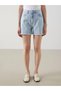 High Waist Mom Fit Women's Jean Shorts (S5) - 2