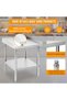 - NSF Certified Stainless Steel Table - 650 lb Capacity with Adjustable Legs and 2 Inch Edge Baffle, 12 x 24 x 30 Inches for Hotel, Home and Commercial Kitchen - 2