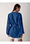 Parliament Color Buttoned Belted Linen Kimono - 005 - 3