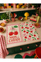 Mon Cherie Cherry and Floral Patterned Pink Retro Kitchen Decorative Stylish 2-Piece Kitchen Towel Set 35X55 - 8