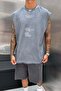 Men's T-Shirt Yazi Washable Tank Top Gray Oversize