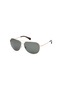 Shiny Pale Gold Polarized Metal Male Sunglasses