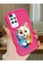 Redmi 10 2022 Compatible Case Camera Protector Red Silicone Couple Phone Case Cat Pattern