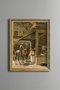 Street Scenery in India - Vintage Patterned Painting - Fine Model