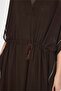 Tassel Detailed White Piping Brown Long Pareo 1003 - 3