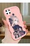 Realme C21Y Compatible Case Camera Protector Pink Silicone Couple Phone Case Girl Pattern