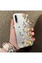 Samsung Galaxy A50 Compatible Silicone Edge Hard Back Case Couple Phone Case with Floral Pattern - 3