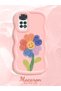 Redmi Note 11 Compatible Case Camera Protector Pink Silicone Couple Phone Case Floral Pattern - 2