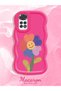 Redmi Note 11 Compatible Case Camera Protector Red Silicone Couple Phone Case with Floral Pattern - 2