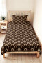 Geometric Brown Single Pique Set - Modern Beige Quilted 160X220 cm Seasonal Bedspread - 2