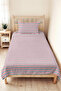 Striped Navy Blue Red Youth Room Single Pique Set - Marine Modern 160X220 cm Bedspread - 5