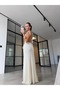 Straped Slit Lace Dress Ecru - 3