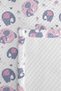 Elephant Girl's Pique Set - Pastel Pink Gray Baby Room Seasonal Bedspread - 160X220 cm - 7