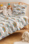 Rainbow Gray Pastel Children's Room Single Pique Set-Cloud Star Colorful 160X220 cm Bedspread - 2